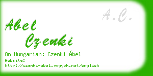 abel czenki business card